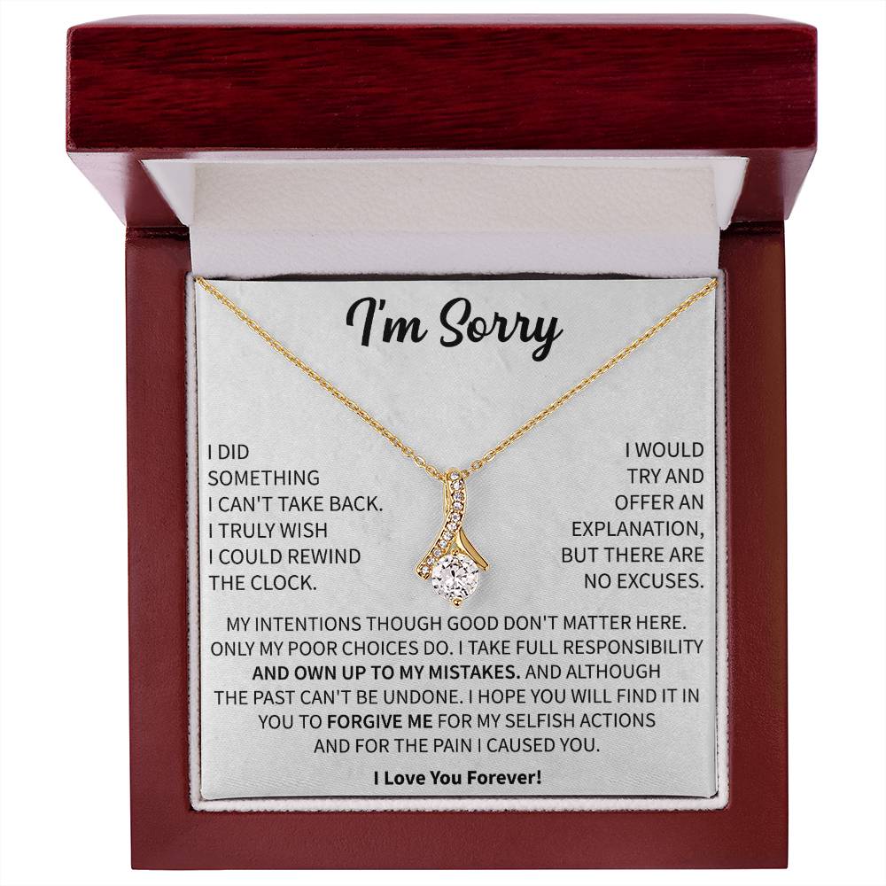 I'm Sorry Gift Apology Gift Necklace For Her, Please Forgive me Gift Wife, Girlfriend, Friend, Forgiveness, Forgive Necklace - Beauty Belliss